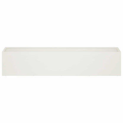 Garden Planter 2 pcs White 80 x 20 x 20 cm Cold-rolled Steel