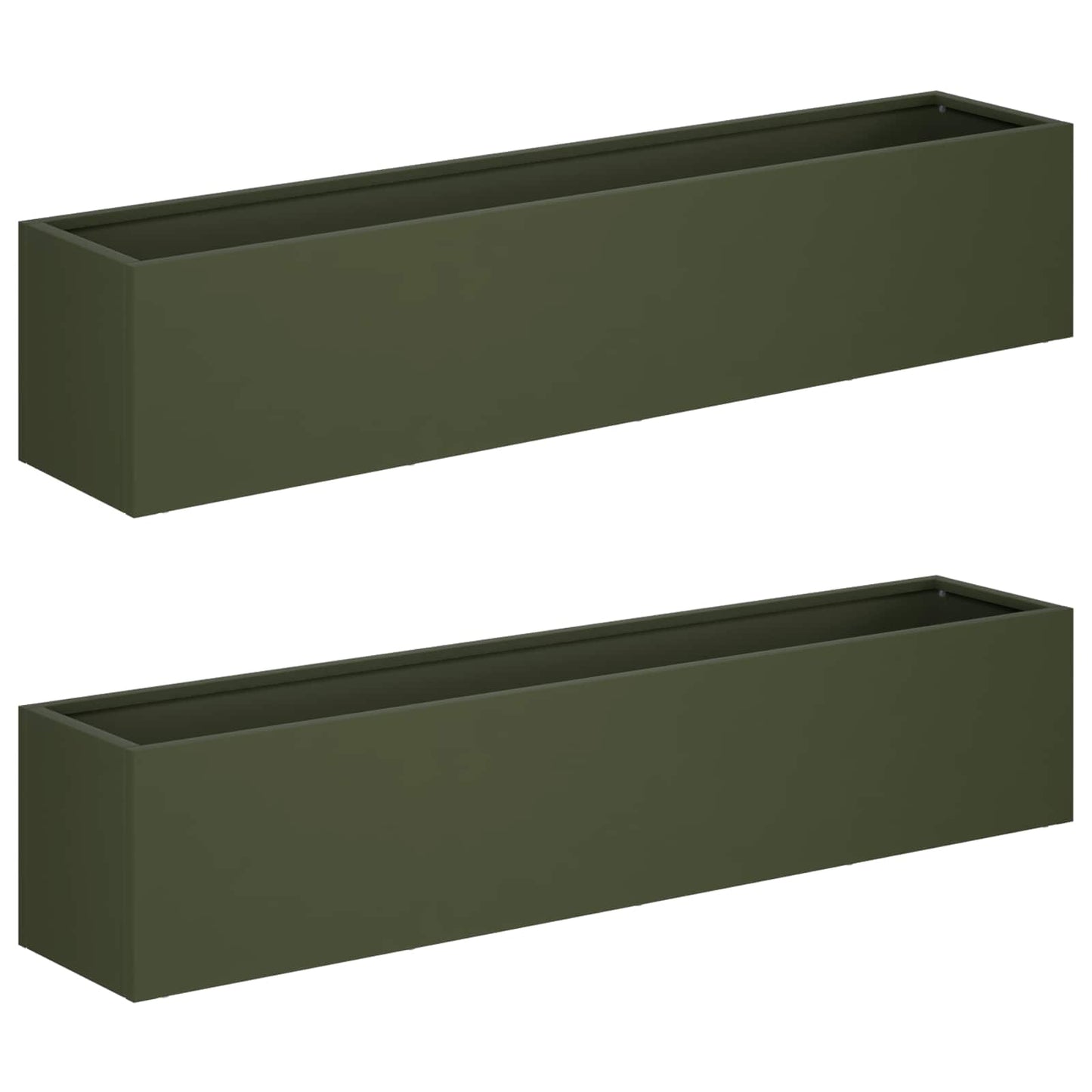 Garden Planter 2 pcs Olive Green 80 x 20 x 20 cm