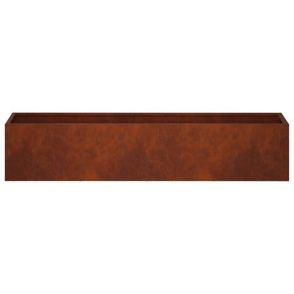 Garden Planter 2 pcs Rusty 80 x 20 x 20 cm Weathering Steel