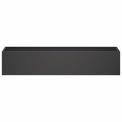 Garden Planter 2 pcs Black 100 x 20 x 20 cm Cold-rolled Steel