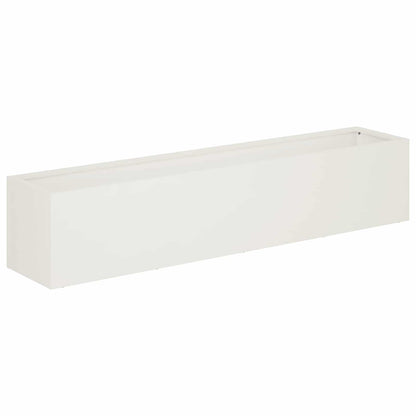 Garden Planter White 100 x 20 x 20 cm Cold-rolled Steel