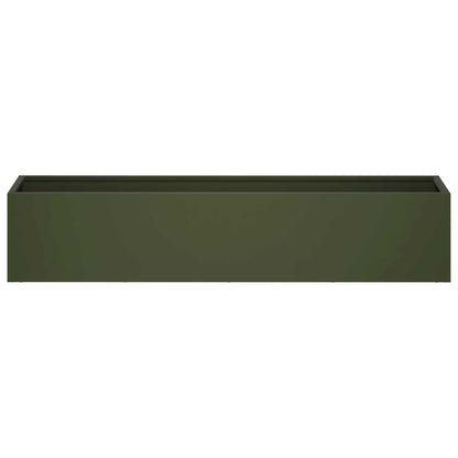 Garden Planter Olive Green 100 x 20 x 20 cm Cold-rolled Steel