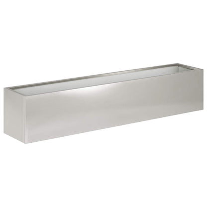Garden Planter Silver 100 x 20 x 20 cm Stainless Steel