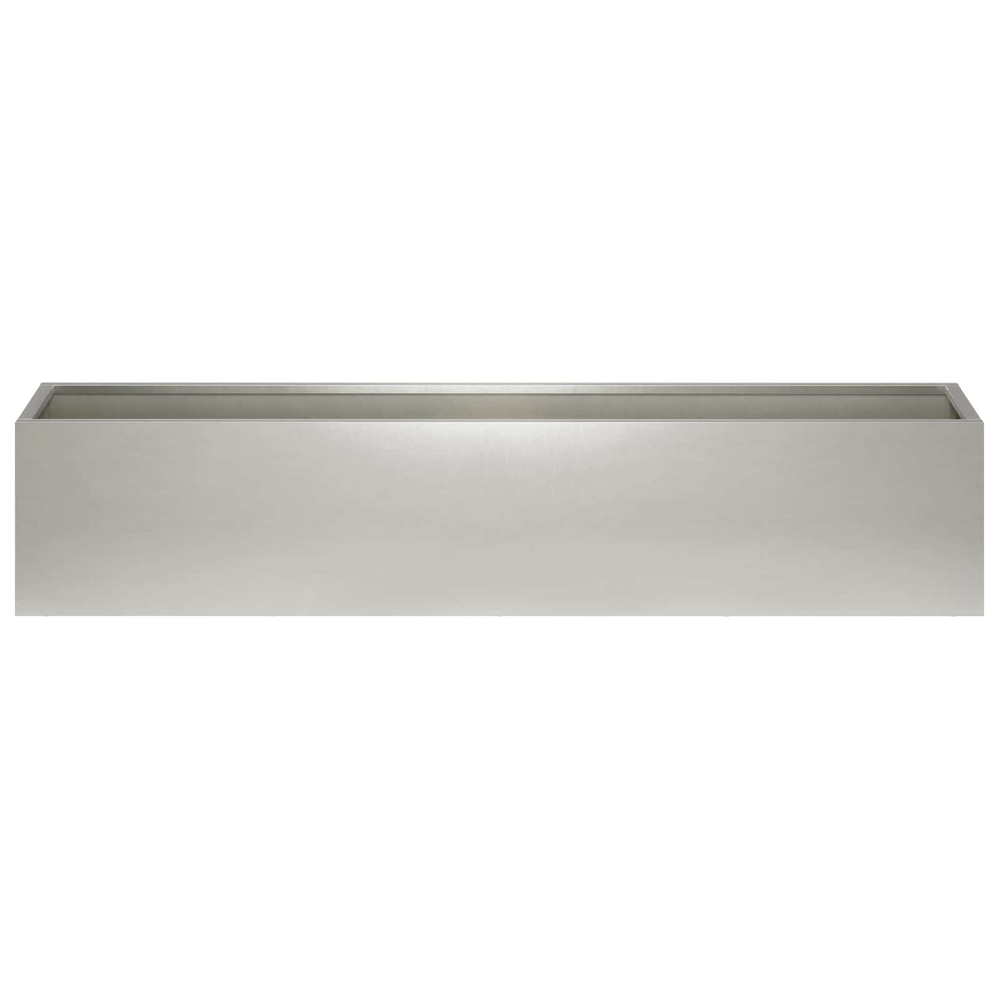 Garden Planter 2 pcs Silver 100 x 20 x 20 cm Stainless Steel