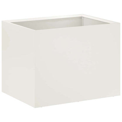 Garden Planter 2 pcs White 40 x 30 x 30 cm Cold-rolled Steel