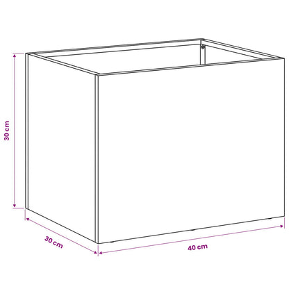 Garden Planter 2 pcs Anthracite 40 x 30 x 30 cm