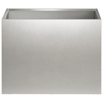 Garden Planter 2 pcs Silver 40 x 30 x 30 cm Stainless Steel