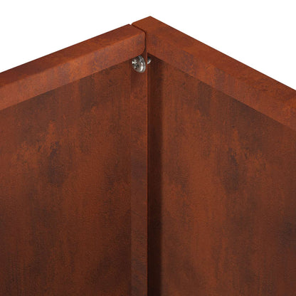 Garden Planter 2 pcs Rusty 40 x 30 x 30 cm Weathering Steel