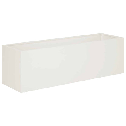 Garden Planter 2 pcs White 80 x 30 x 30 cm Cold-rolled Steel