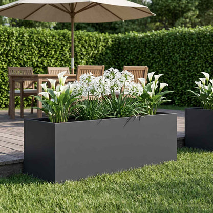 Garden Planter Anthracite 80 x 30 x 30 cm Cold-rolled Steel