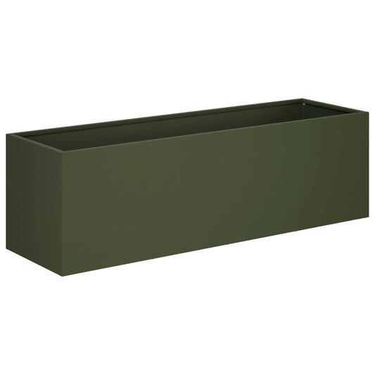 Garden Planter Olive Green 80 x 30 x 30 cm Cold-rolled Steel