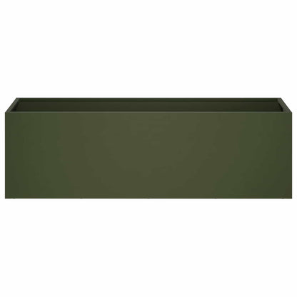 Garden Planter Olive Green 80 x 30 x 30 cm Cold-rolled Steel