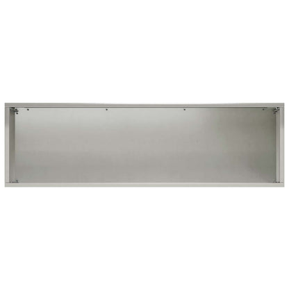Garden Planter Silver 80 x 30 x 30 cm Stainless Steel
