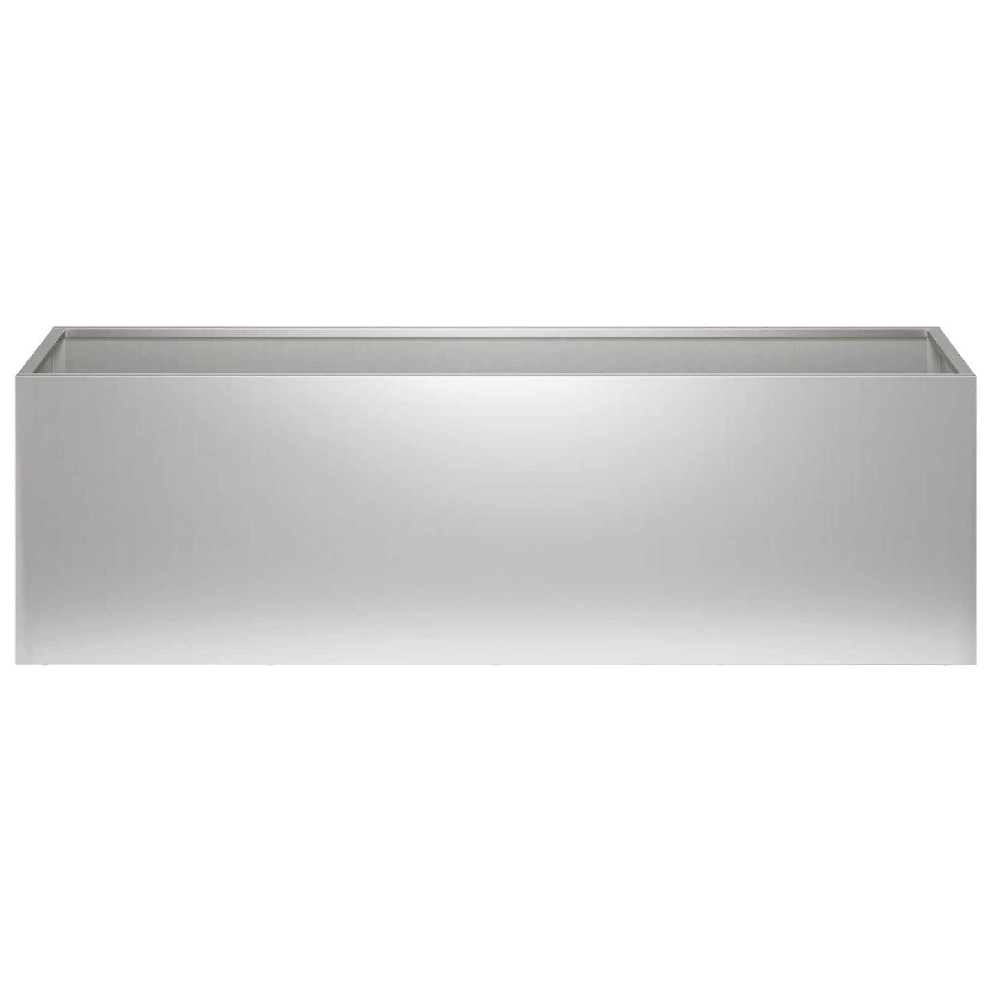 Garden Planter 2 pcs Silver 80 x 30 x 30 cm Galvanised Steel
