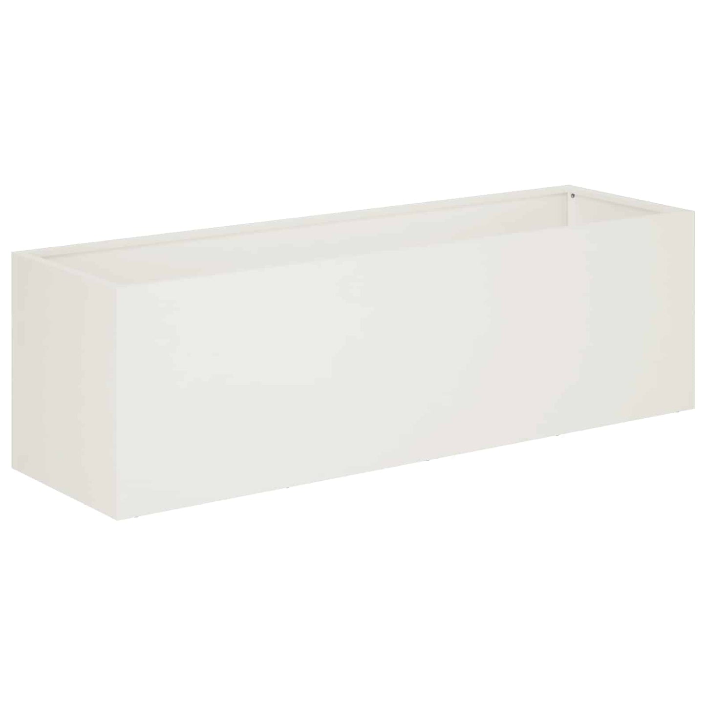 Garden Planter 2 pcs White 100 x 30 x 30 cm Cold-rolled Steel