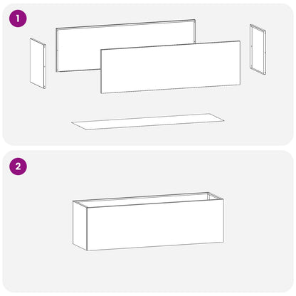 Garden Planter Olive Green 100 x 30 x 30 cm Cold-rolled Steel