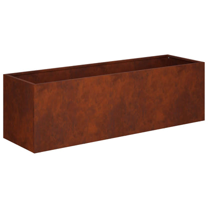 Garden Planter Rusty 100 x 30 x 30 cm Weathering Steel