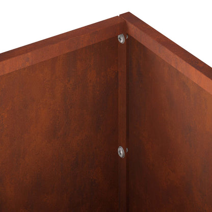 Garden Planter 2 pcs Rusty 100 x 30 x 30 cm Weathering Steel