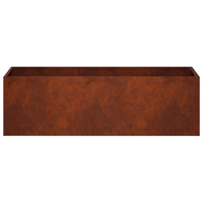 Garden Planter 2 pcs Rusty 100 x 30 x 30 cm Weathering Steel