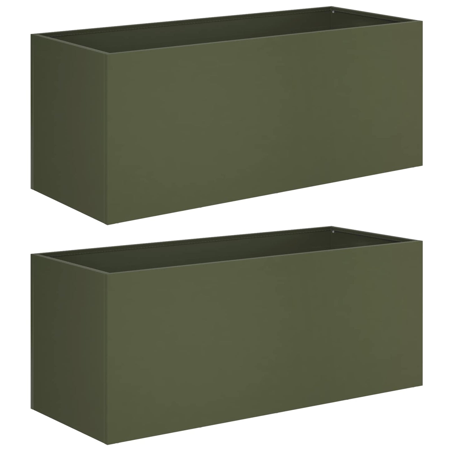 Garden Planter 2 pcs Olive Green 80 x 40 x 40 cm