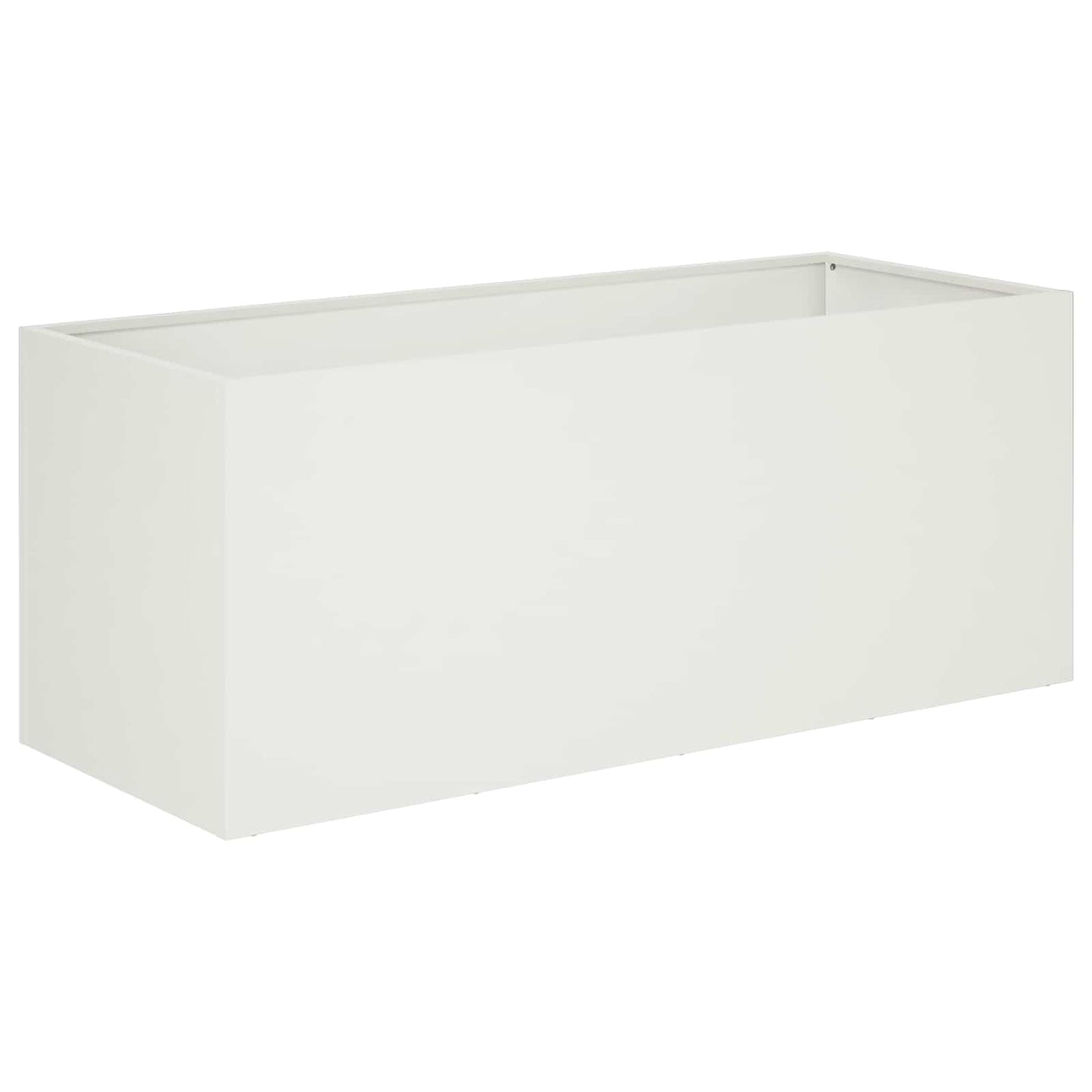 Garden Planter White 100 x 40 x 40 cm Cold-rolled Steel