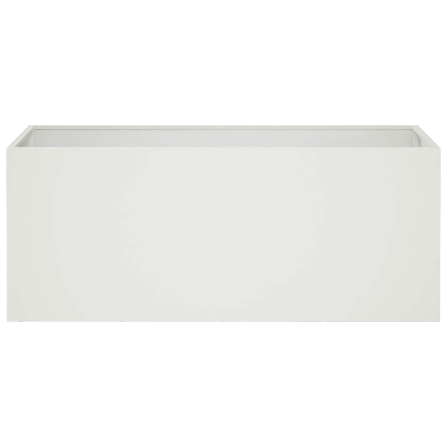 Garden Planter 2 pcs White 100 x 40 x 40 cm Cold-rolled Steel