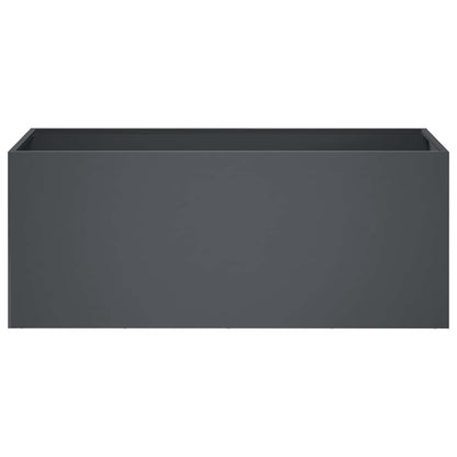 Garden Planter 2 pcs Anthracite 100 x 40 x 40 cm