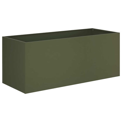 Garden Planter 2 pcs Olive Green 100 x 40 x 40 cm