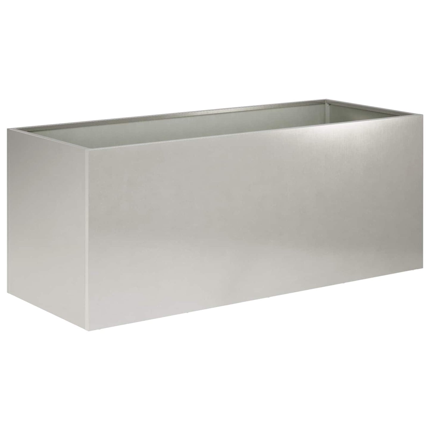 Garden Planter Silver 100 x 40 x 40 cm Stainless Steel
