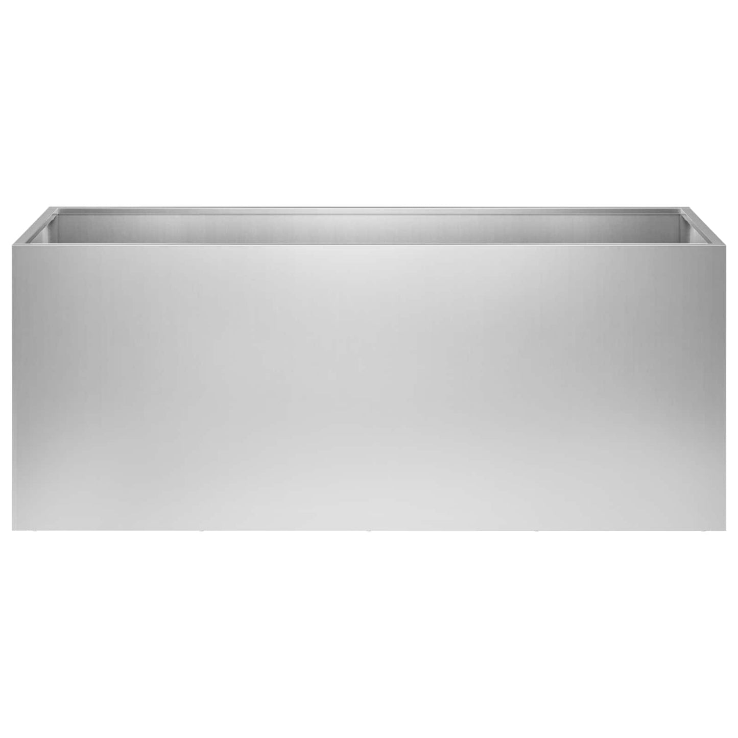 Garden Planter Silver 100 x 40 x 40 cm Galvanised Steel