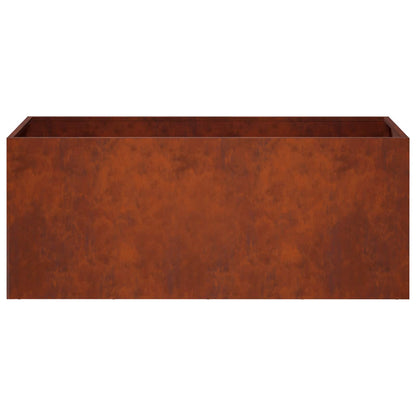 Garden Planter 2 pcs Rusty 100 x 40 x 40 cm Weathering Steel