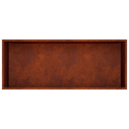 Garden Planter 2 pcs Rusty 100 x 40 x 40 cm Weathering Steel