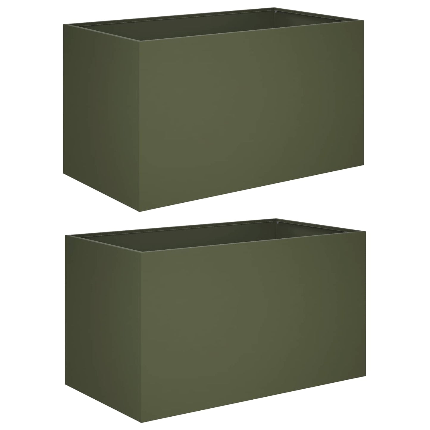 Garden Planter 2 pcs Olive Green 80 x 50 x 50 cm
