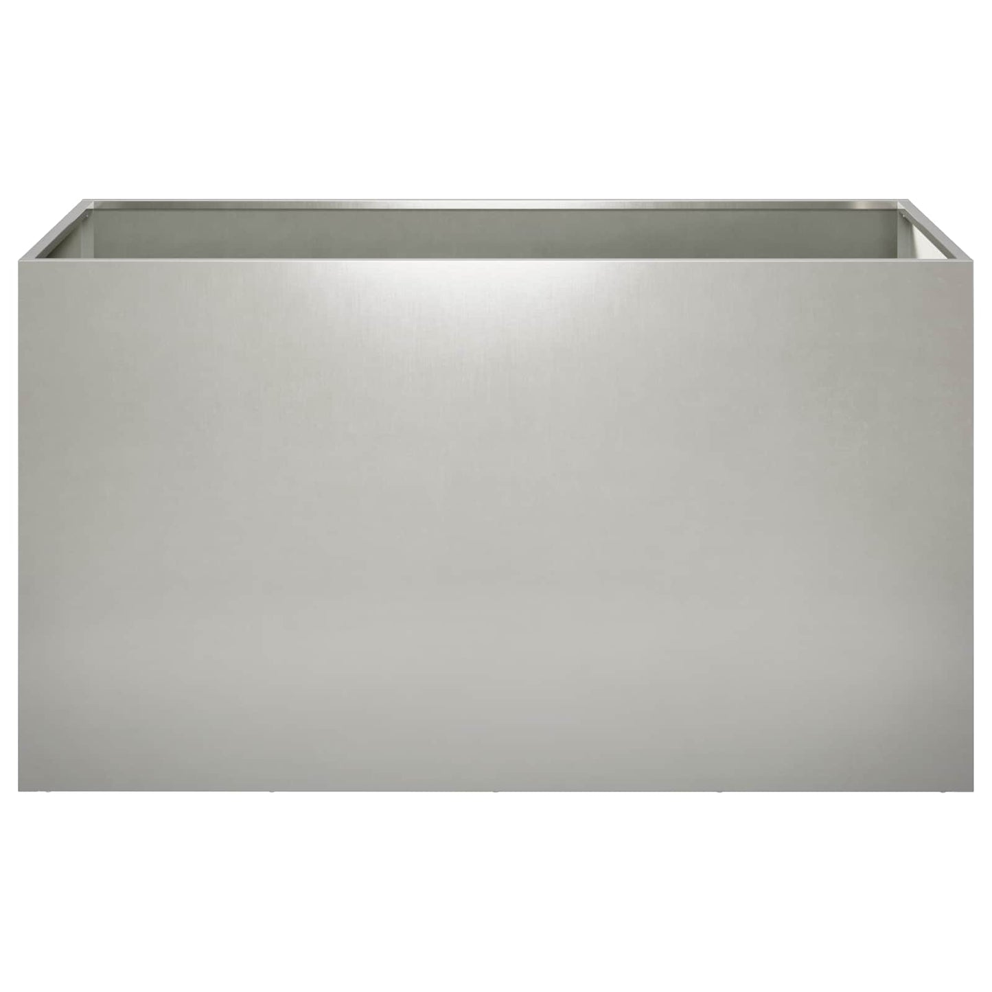 Garden Planter 2 pcs Silver 80 x 50 x 50 cm Stainless Steel