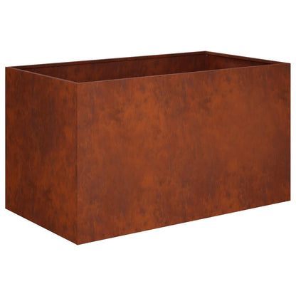 Garden Planter Rusty 80 x 50 x 50 cm Weathering Steel