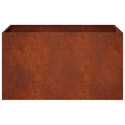 Garden Planter Rusty 80 x 50 x 50 cm Weathering Steel