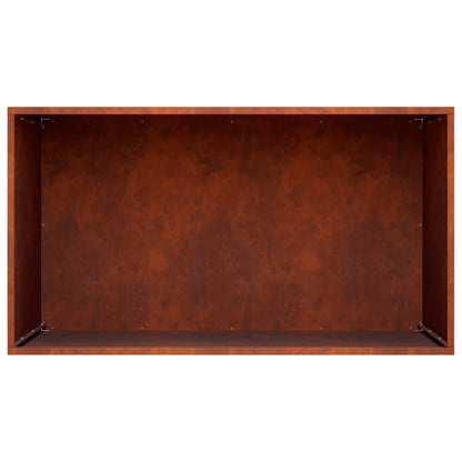 Garden Planter Rusty 80 x 50 x 50 cm Weathering Steel