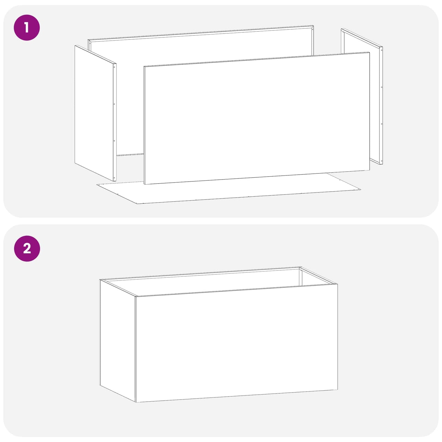 Garden Planter Black 100 x 50 x 50 cm Cold-rolled Steel