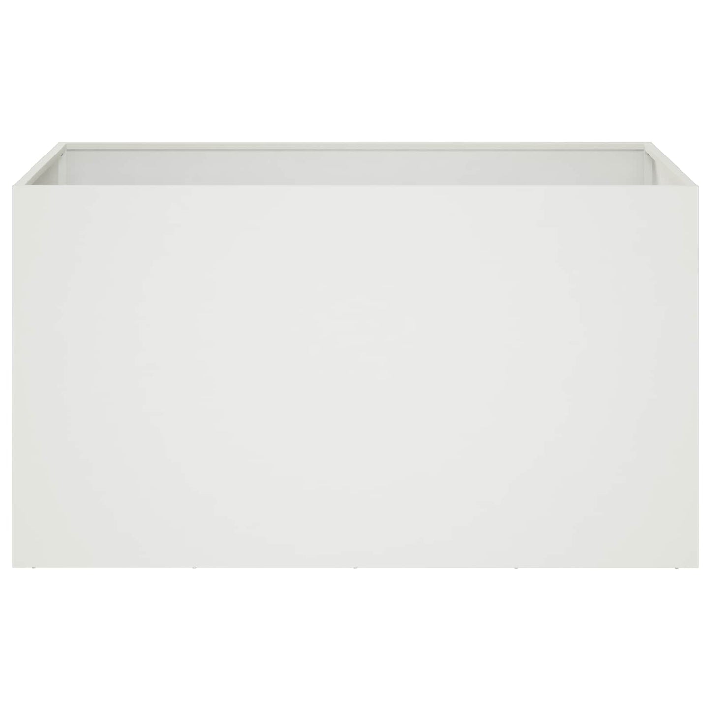 Garden Planter White 100 x 50 x 50 cm Cold-rolled Steel