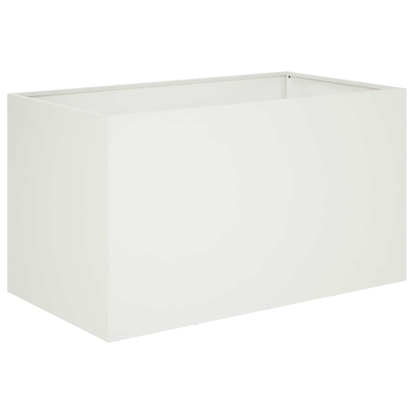Garden Planter 2 pcs White 100 x 50 x 50 cm Cold-rolled Steel