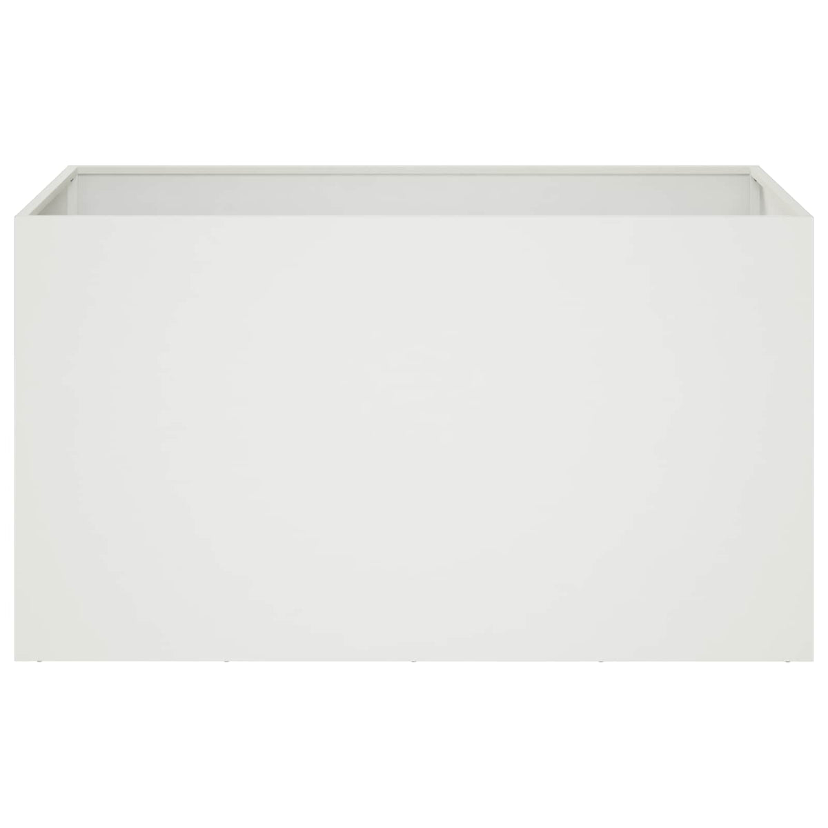 Garden Planter 2 pcs White 100 x 50 x 50 cm Cold-rolled Steel