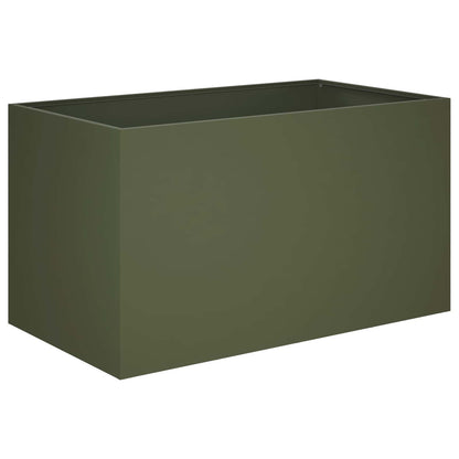 Garden Planter 2 pcs Olive Green 100 x 50 x 50 cm