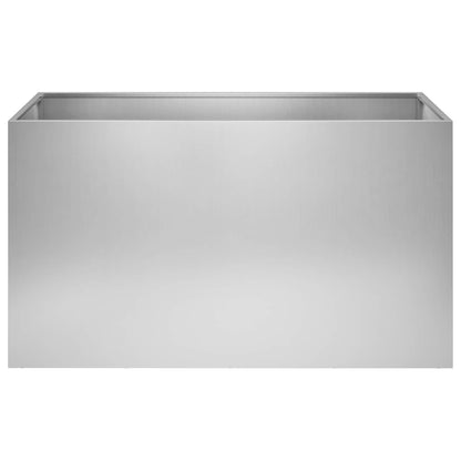 Garden Planter 2 pcs Silver 100 x 50 x 50 cm Galvanised Steel