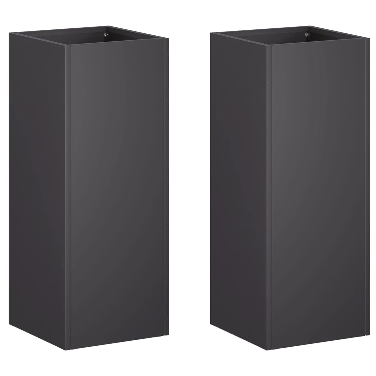Garden Planter 2 pcs Black 20 x 20 x 40 cm Cold-rolled Steel