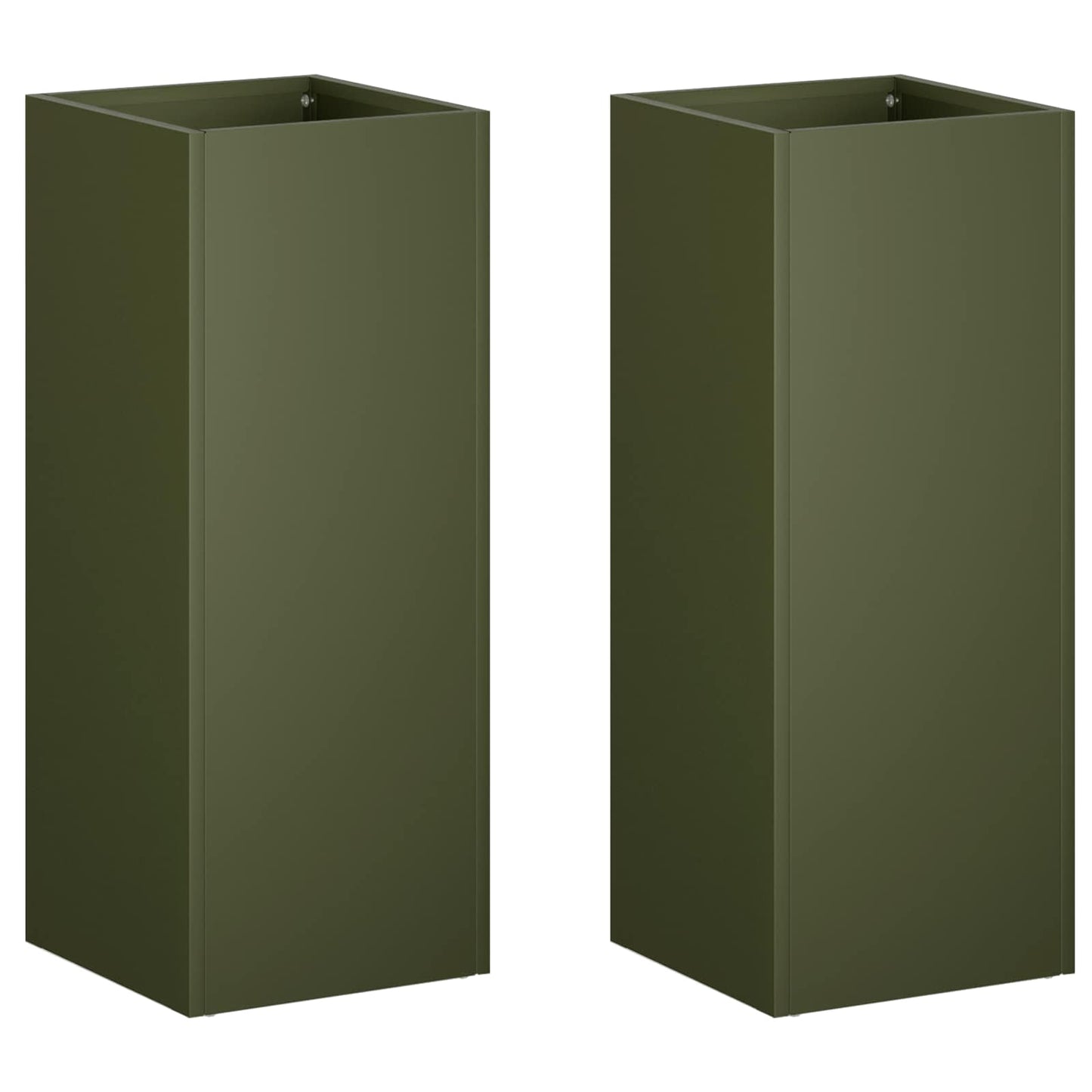 Garden Planter 2 pcs Olive Green 20 x 20 x 40 cm