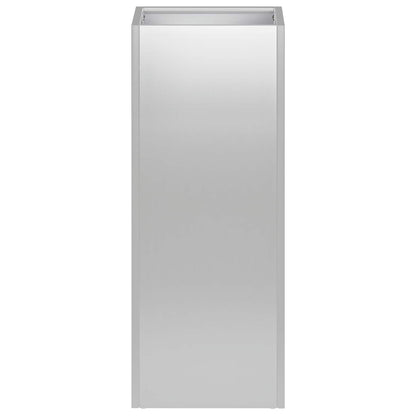 Garden Planter 2 pcs Silver 20 x 20 x 40 cm Galvanised Steel
