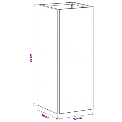 Garden Planter Olive Green 20 x 20 x 50 cm Cold-rolled Steel