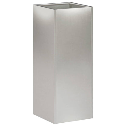 Garden Planter 2 pcs Silver 20 x 20 x 50 cm Stainless Steel