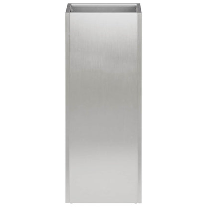 Garden Planter 2 pcs Silver 20 x 20 x 50 cm Stainless Steel