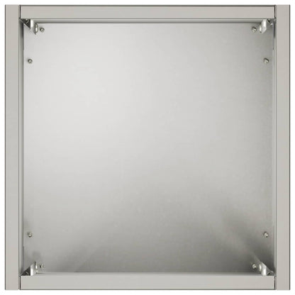 Garden Planter 2 pcs Silver 20 x 20 x 50 cm Stainless Steel